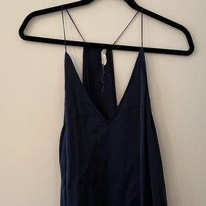 CAMI NYC Midnight Blue Silk tank
